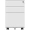 Polaris 3 Drawer Mobile Under Desk Steel Pedestal, White Polaris 3 Drawer Mobile Under Desk Steel Pedestal, White