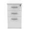 Polaris 3 Drawer Desk High Pedestal, 800mm Deep, White