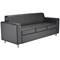 Jemini Iceberg 3 Seater Leather Sofa, Metal Feet, Black Jemini Iceberg 3 Seater Leather Sofa, Metal Feet, Black
