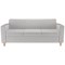 Jemini Iceberg 3 Seater Fabric Sofa, Wooden Feet, Grey