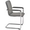 Arista Stratus Leather Look Visitor Chair, Grey