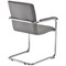 Arista Stratus Leather Look Visitor Chair, Grey
