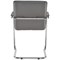 Arista Stratus Leather Look Visitor Chair, Grey