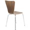 Jemini Picasso Wooden Chair, Walnut/Chrome
