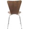 Jemini Picasso Wooden Chair, Walnut/Chrome