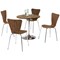 Jemini Picasso Wooden Chair, Walnut/Chrome