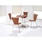 Jemini Picasso Wooden Chair, Walnut/Chrome