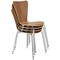 Jemini Picasso Wooden Chair, Walnut/Chrome