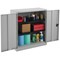 Talos Medium Steel Stationery Cupboard, 2 Shelves, 1000mm High, Grey