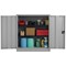 Talos Medium Steel Stationery Cupboard, 2 Shelves, 1000mm High, Grey