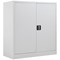 Talos Medium Steel Stationery Cupboard, 2 Shelves, 1000mm High, White