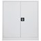 Talos Medium Steel Stationery Cupboard, 2 Shelves, 1000mm High, White