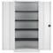 Talos Tall Steel Cupboard, 4 Shelves, 1790mm High, White