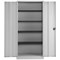 Talos Extra Tall Steel Stationery Cupboard, 4 Shelves, 1950mm High, Grey