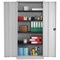 Talos Extra Tall Steel Stationery Cupboard, 4 Shelves, 1950mm High, Grey