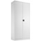 Talos Extra Tall Steel Stationery Cupboard, 4 Shelves, 1950mm High, White