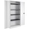 Talos Extra Tall Steel Stationery Cupboard, 4 Shelves, 1950mm High, White