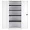 Talos Extra Tall Steel Cupboard, 4 Shelves, 1950mm High, White
