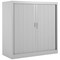 Talos Low Tambour Unit, Supplied with 2 Shelves, 1000x450x1050mm, Grey