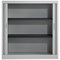 Talos Low Tambour Unit, Supplied with 2 Shelves, 1000x450x1050mm, Grey