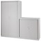 Talos Low Tambour Unit, Supplied with 2 Shelves, 1000x450x1050mm, Grey