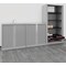 Talos Low Tambour Unit, Supplied with 2 Shelves, 1000x450x1050mm, Grey