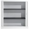 Talos Low Tambour Unit, Supplied with 2 Shelves, 1000x450x1050mm, White