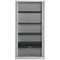 Talos Tall Tambour Unit, Supplied with 4 Shelves1000x450x1950mm, Grey