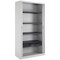 Talos Tall Tambour Unit, Supplied with 4 Shelves1000x450x1950mm, Grey