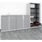 Talos Tall Tambour Unit, Supplied with 4 Shelves1000x450x1950mm, Grey