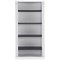 Talos Tall Tambour Unit, Supplied with 4 Shelves, 1000x450x1950mm, White