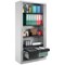 Talos Tall Tambour Unit, Supplied with 4 Shelves, 1000x450x1950mm, White