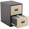 Talos Foolscap Filing Cabinet, 2 Drawer, Coffee and Cream