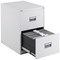 Talos Foolscap Filing Cabinet, 2 Drawer, White