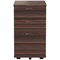 Jemini 3 Drawer Tall Mobile Pedestal, Walnut