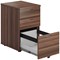 Jemini 3 Drawer Tall Mobile Pedestal, Walnut