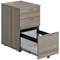 Jemini 3 Drawer Tall Mobile Pedestal, Grey Oak