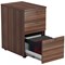 Jemini 3 Drawer Desk High Pedestal, 600mm Deep, Walnut Jemini 3 Drawer Desk High Pedestal, 600mm Deep, Walnut