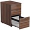 Jemini 3 Drawer Desk High Pedestal, 600mm Deep, Walnut Jemini 3 Drawer Desk High Pedestal, 600mm Deep, Walnut