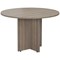 Jemini Round Meeting Table, 1100mm Wide, Grey Oak