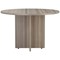 Jemini Round Meeting Table, 1100mm Wide, Grey Oak