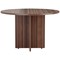 Jemini Round Meeting Table, 1100mm Wide, Walnut