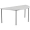 Jemini Semi Circular Multipurpose Table, 1600x800mm, White