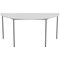 Jemini Semi Circular Multipurpose Table, 1600x800mm, White
