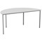 Jemini Semi Circular Multipurpose Table, 1600x800mm, White