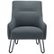 Jemini Reception Hairpin Leg Armchair, Grey