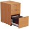 Jemini 3 Drawer Desk High Pedestal, 600mm Deep, Beech Jemini 3 Drawer Desk High Pedestal, 600mm Deep, Beech