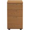 Jemini 3 Drawer Desk High Pedestal, 600mm Deep, Oak Jemini 3 Drawer Desk High Pedestal, 600mm Deep, Oak
