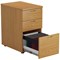 Jemini 3 Drawer Desk High Pedestal, 600mm Deep, Oak Jemini 3 Drawer Desk High Pedestal, 600mm Deep, Oak