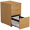 Jemini 3 Drawer Desk High Pedestal, 600mm Deep, Oak Jemini 3 Drawer Desk High Pedestal, 600mm Deep, Oak